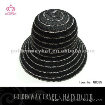 Señoras Short Brim Paper trenzado sombrero cloche GW055